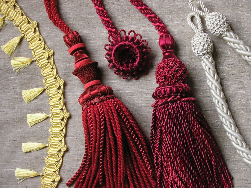 Tie-backs, tassels and gimp braids