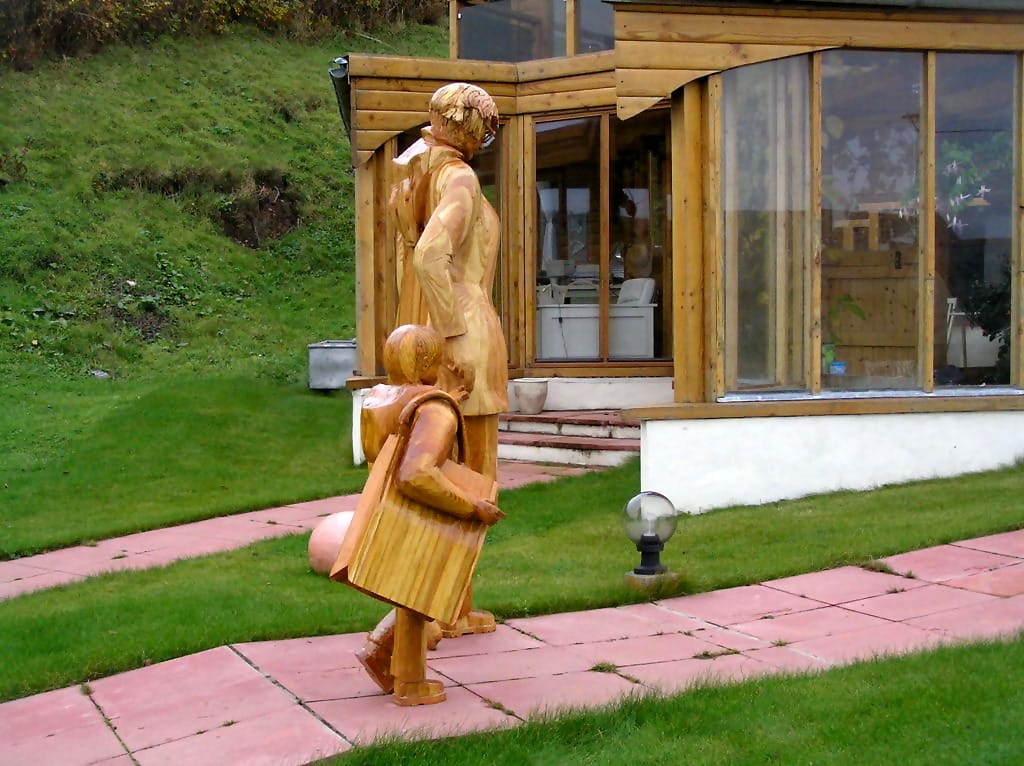 Life size figurative sculpture
