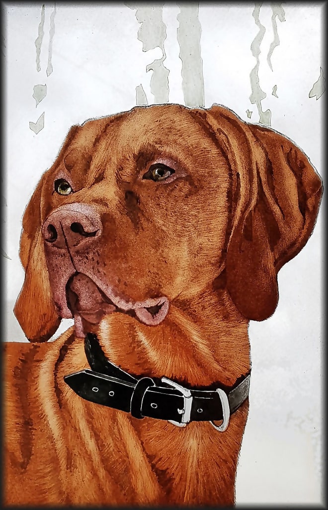 Pet Portrait in Glass