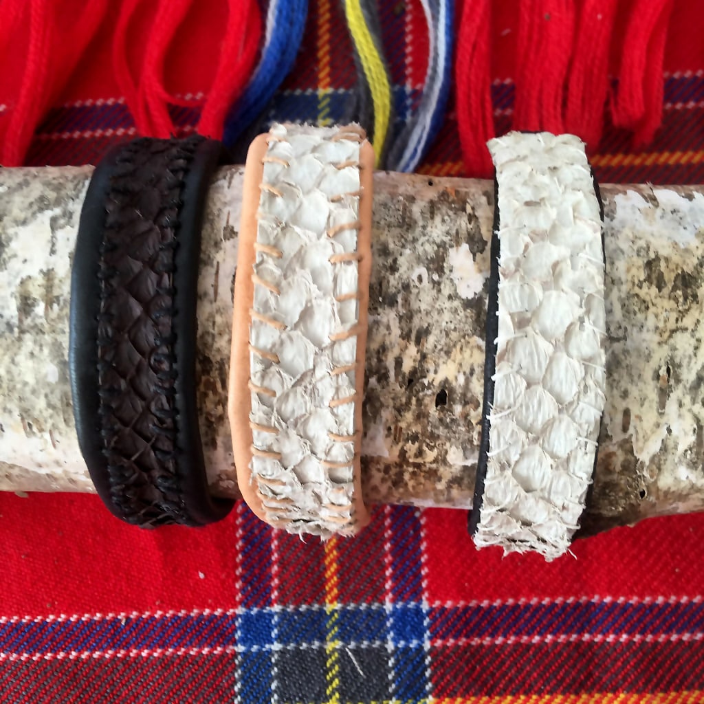 Fish Skin and Reindeer Leather Bracelets
