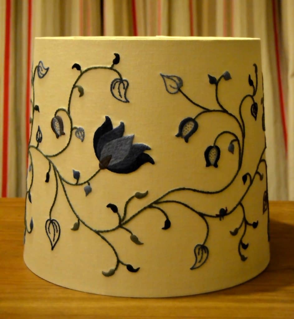 Crewelwork lampshade