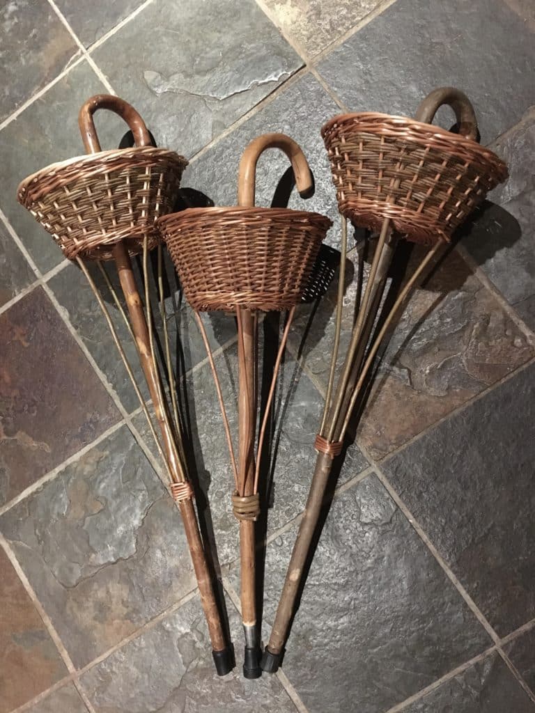 Walking stick baskets