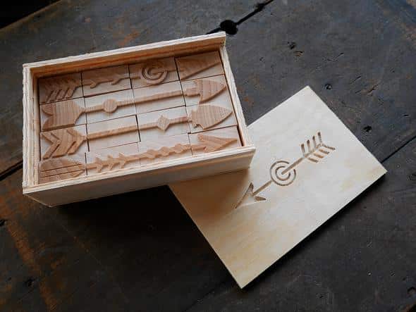 Letterpress Printing Blocks – Set of Ornamented Arrows – 5 Line size
