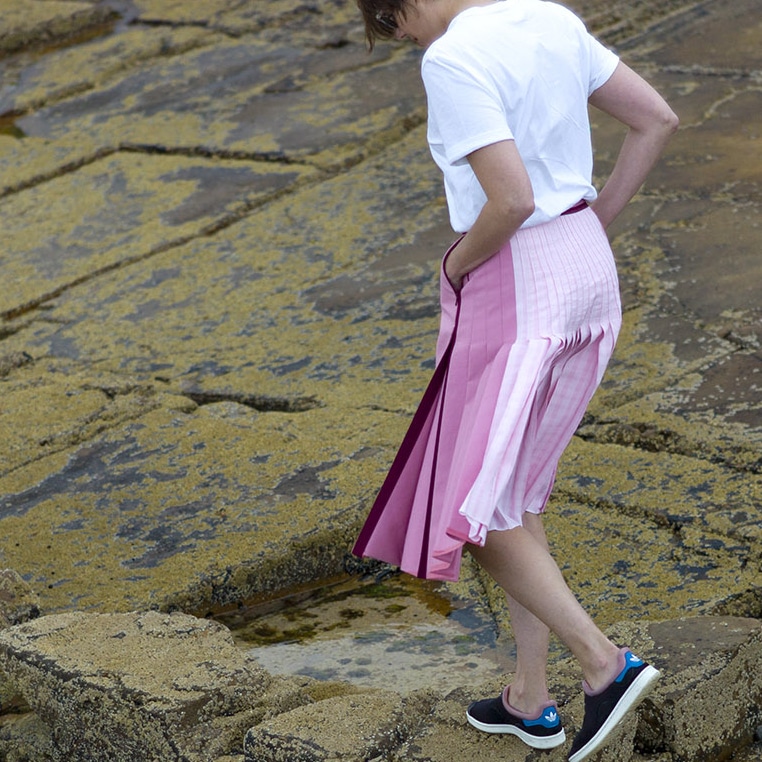 Vintage fabric kilt with pockets