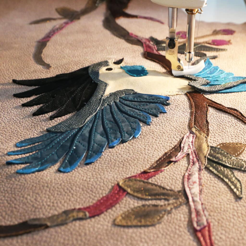 Leather appliqués making