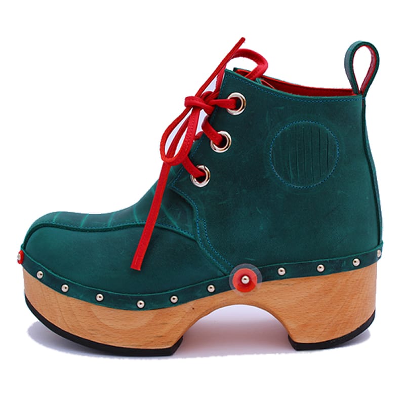 Seed Pod Boot Turquoise / Red