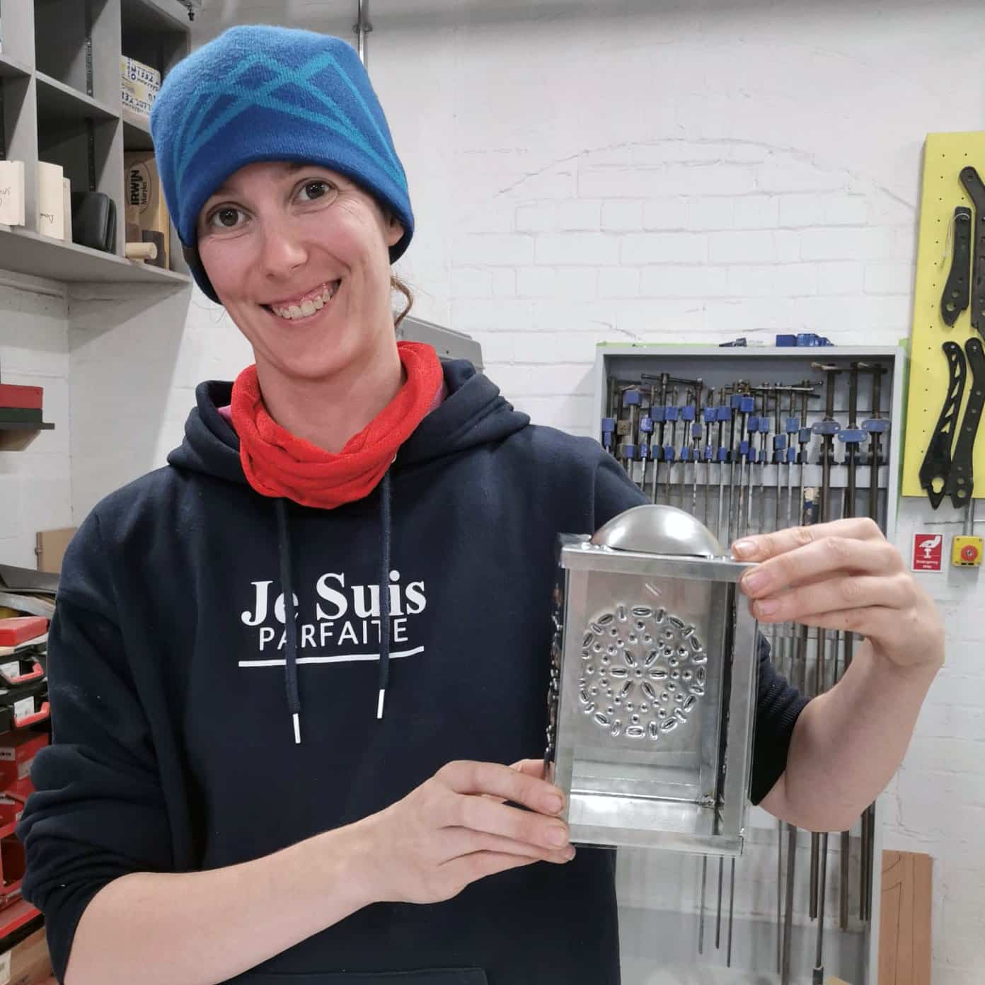 Imogen Peacock, tinsmithing masterclass participant at Museum of Making