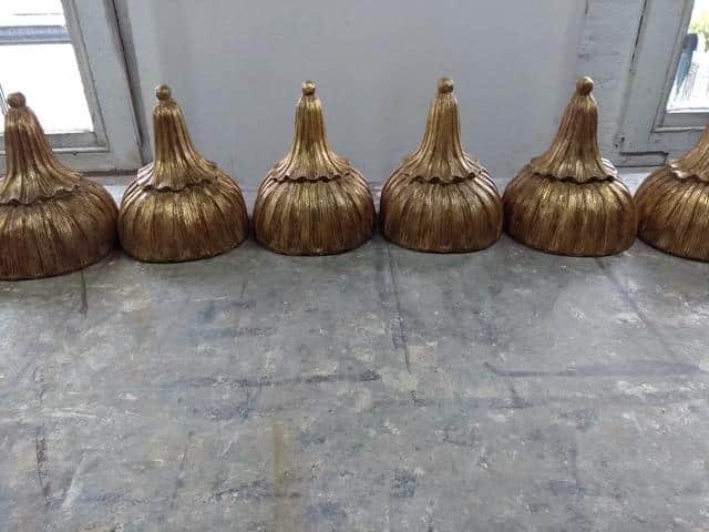 SW1 uplighters gilded
