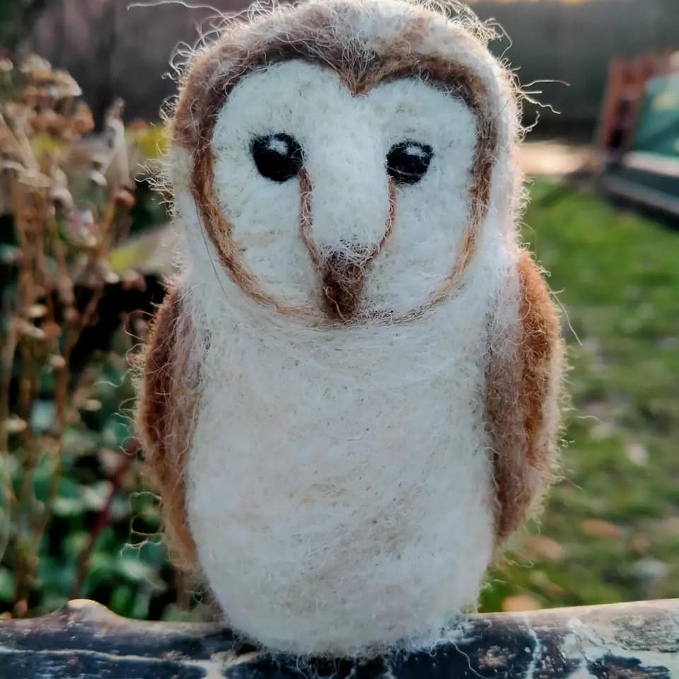 Needle-felted Owl – Commission