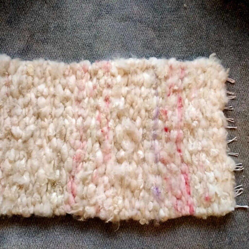 Handwoven Wool Rug with Pink & Purple