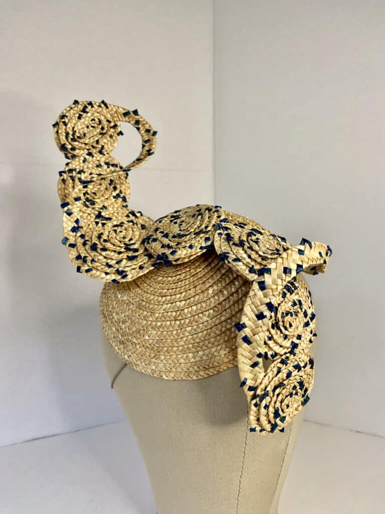Straw hat made for HATS MADE ME exhibition, Luton