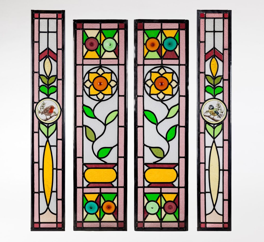 Sunflower and bird panels