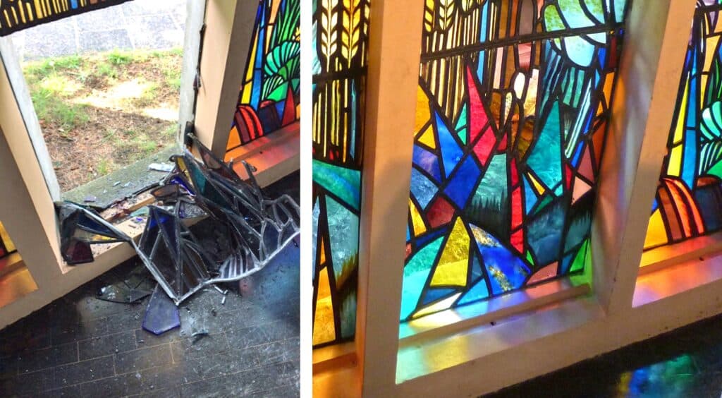 Church panel restoration