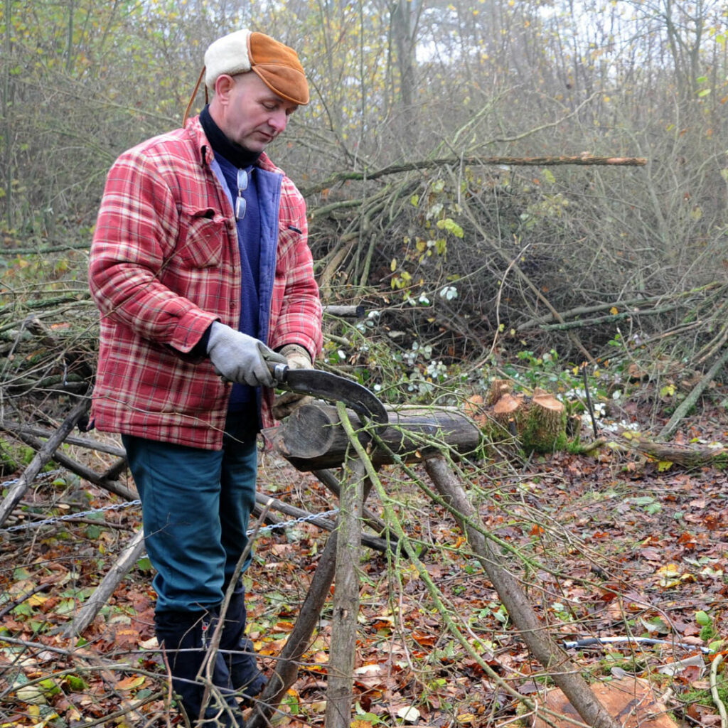 Andy Basham, coppice worker
