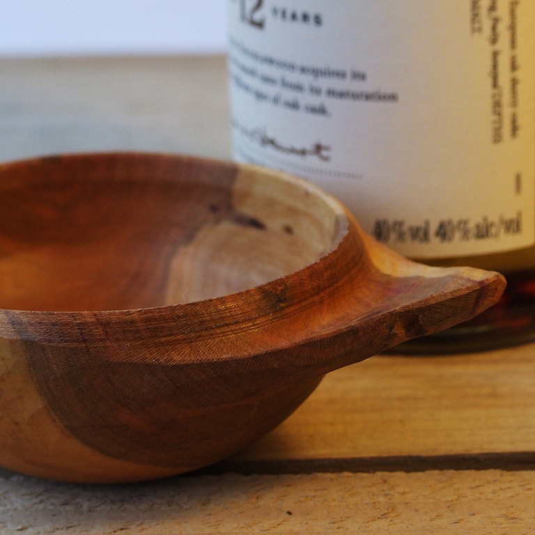 Pole lathe turned Damson Quaich