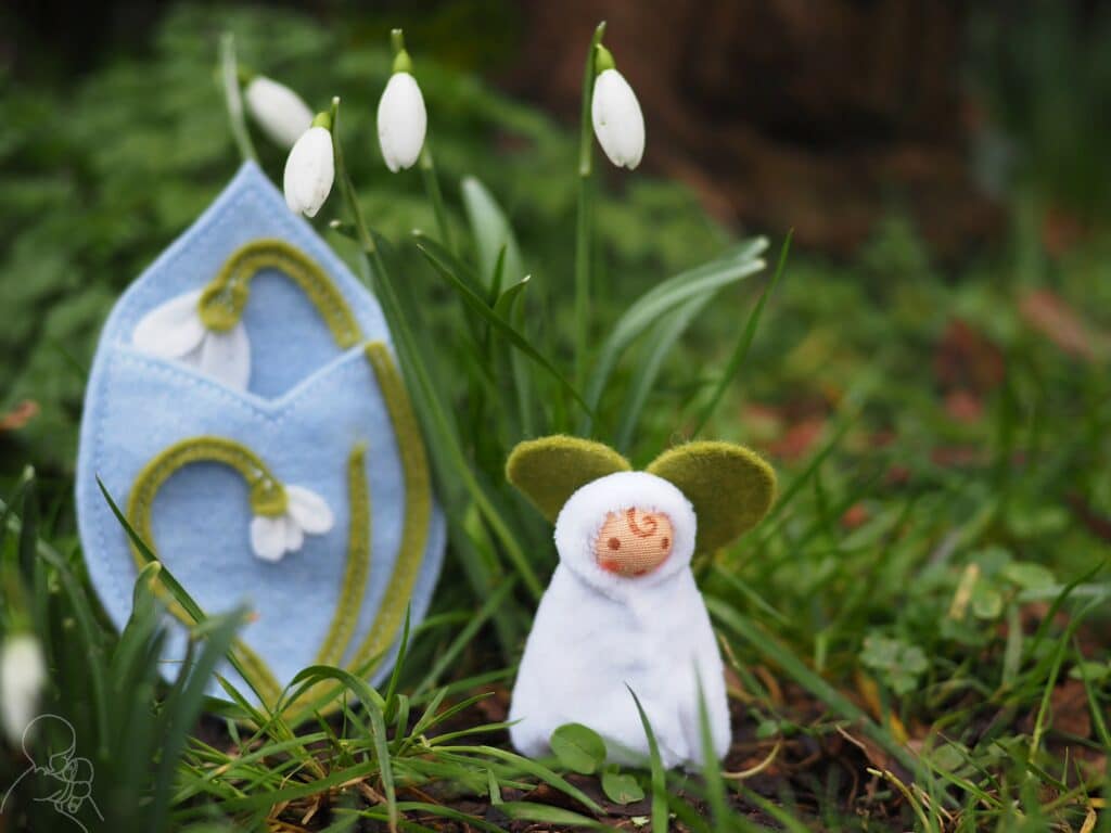Snowdrop flower fairy – part of a series of British wild flowers