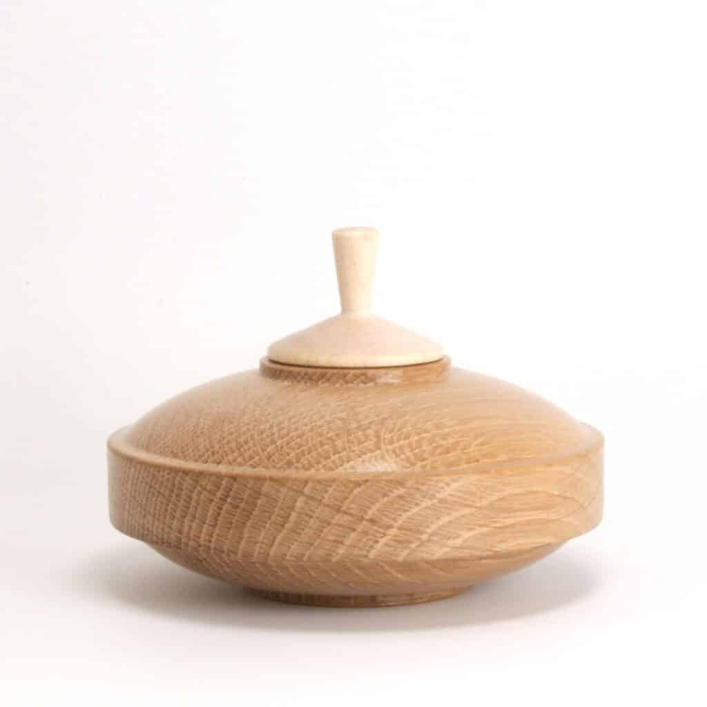 English Oak & Sycamore Lidded Container