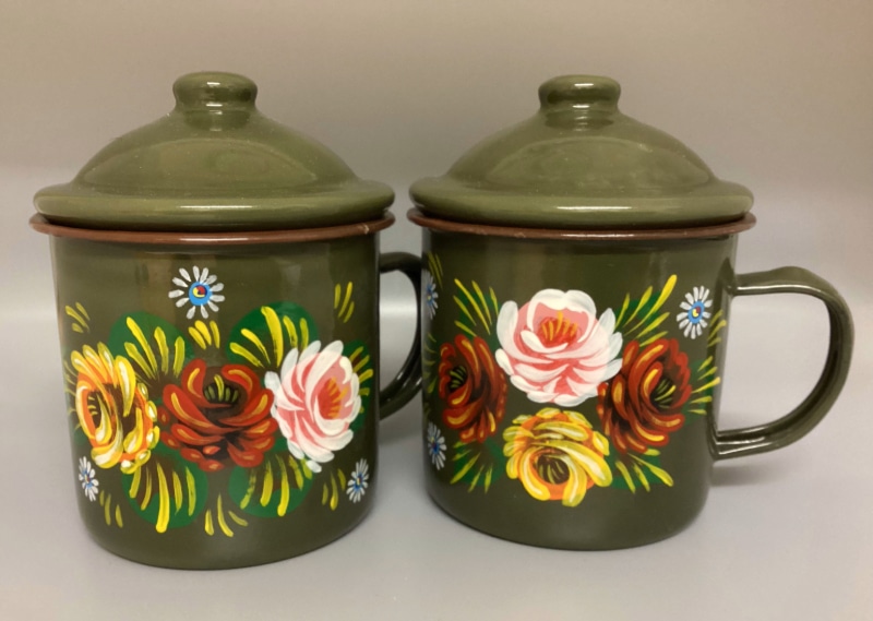 Metal  Mugs  with Lids