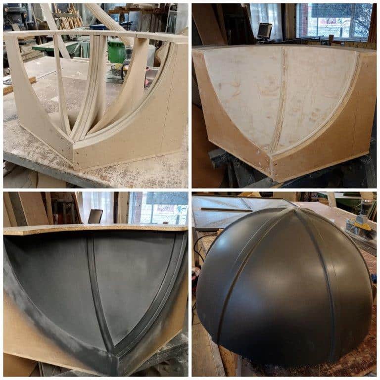 Lead Effect GRP Dome Roof from Timber Pattern
