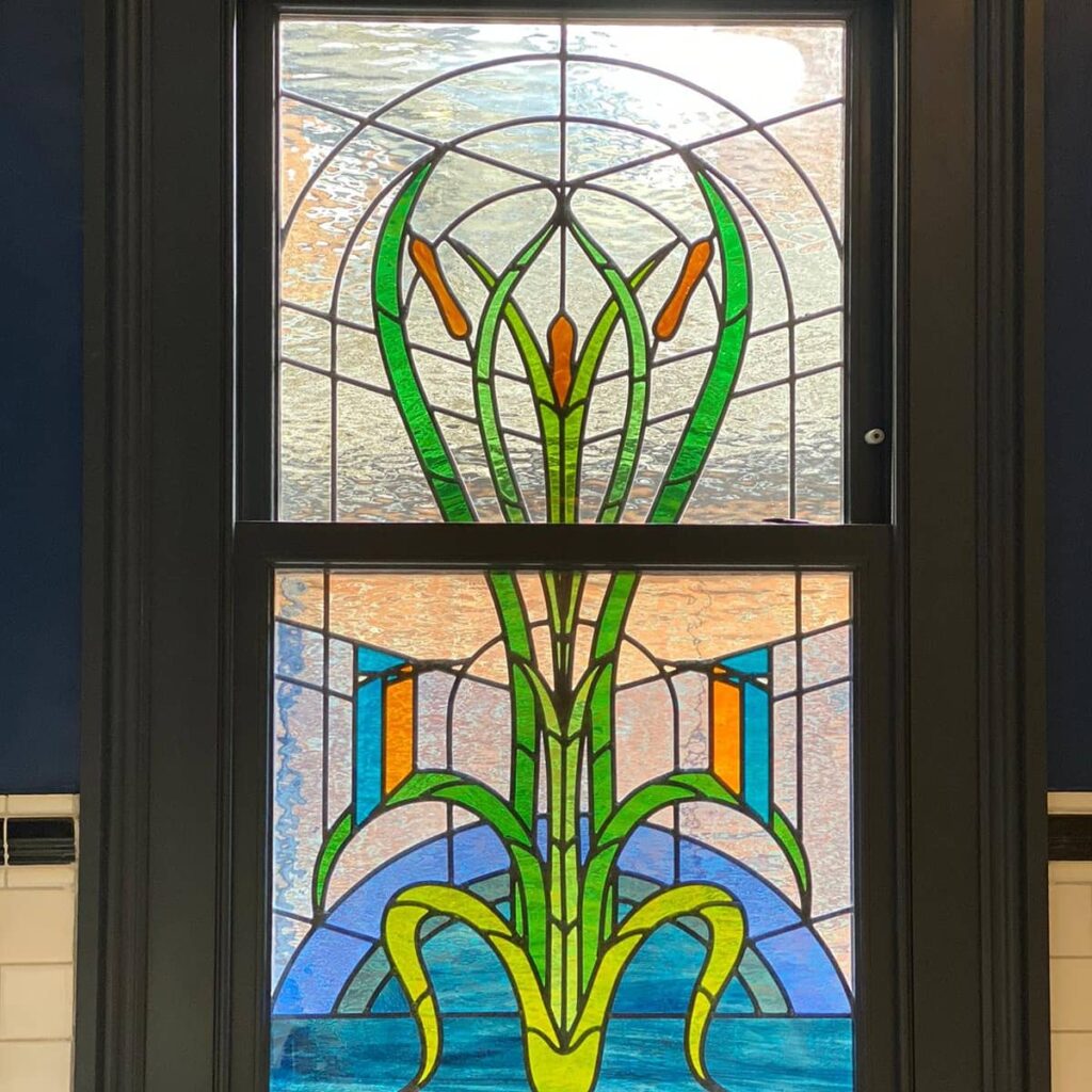 Kingfisher Bathroom Stained Glass