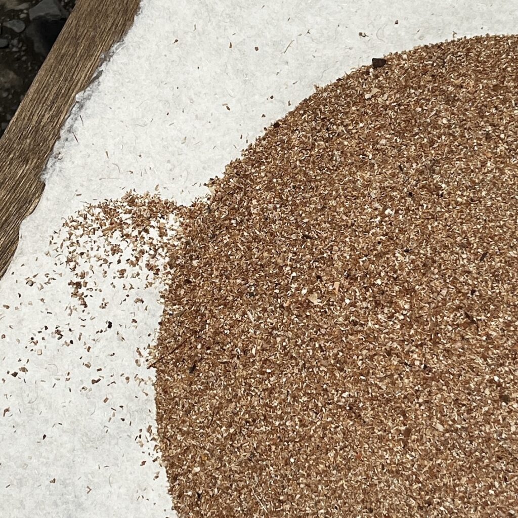 Katazome paste resist on paper, Higeta Indigo Workshop, Mashiko, Japan (2023)