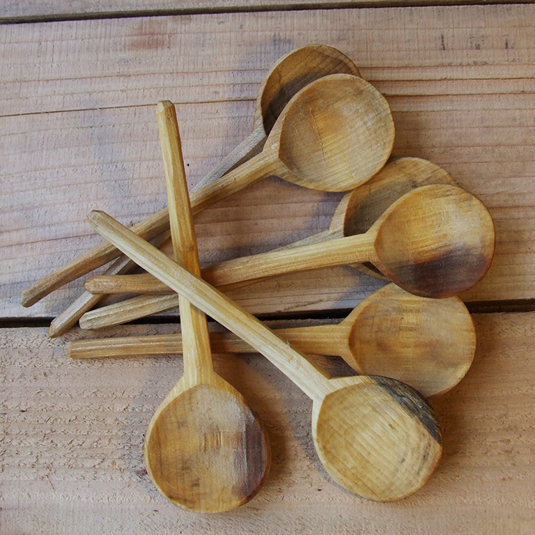 Hand carved Medieval Spoons